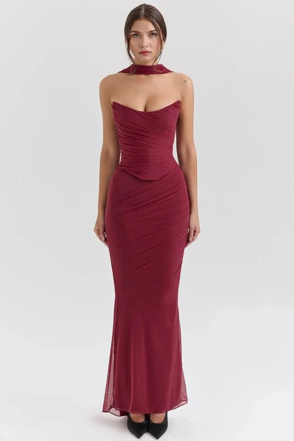Elegant Strapless Maxi Dress