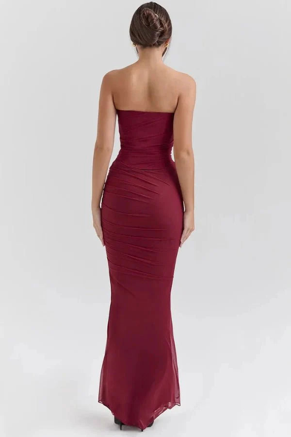 Elegant Strapless Maxi Dress