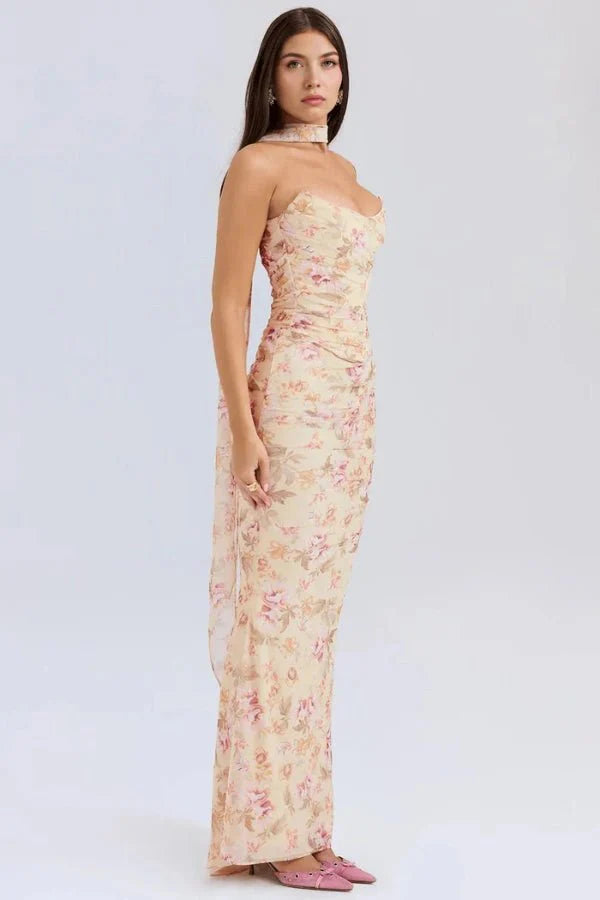 Elegant Strapless Maxi Dress