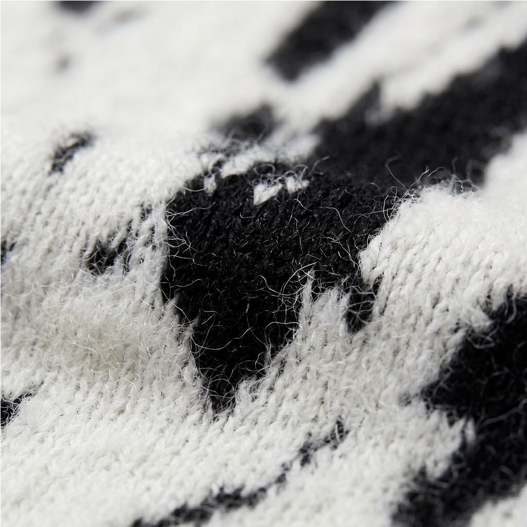 Men's Abstract Knit Crew Neck Sweatshirt