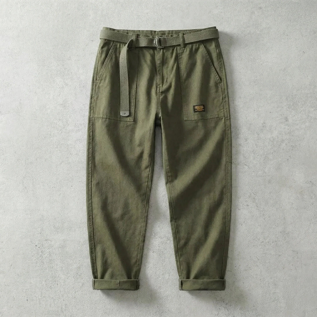 Men's Belted Cargo Trousers