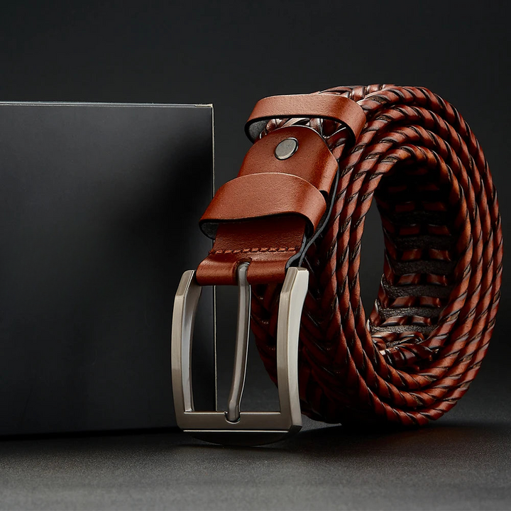 Men's Braided Pin Buckle Dress Belt
