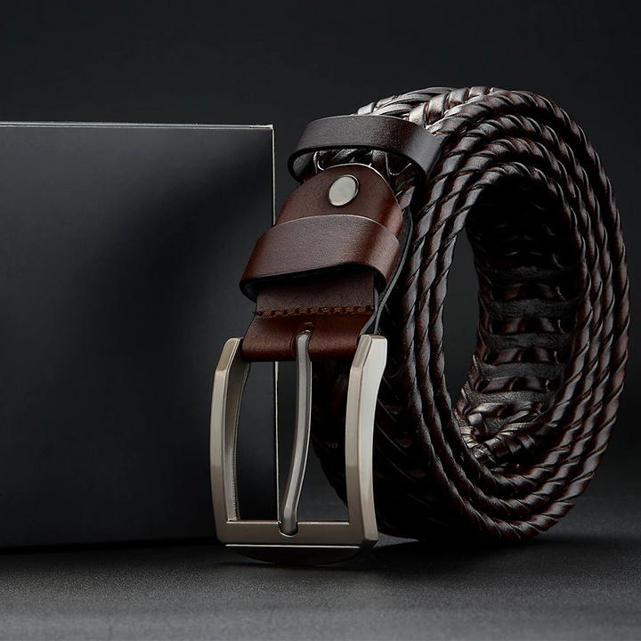 Men's Braided Pin Buckle Dress Belt