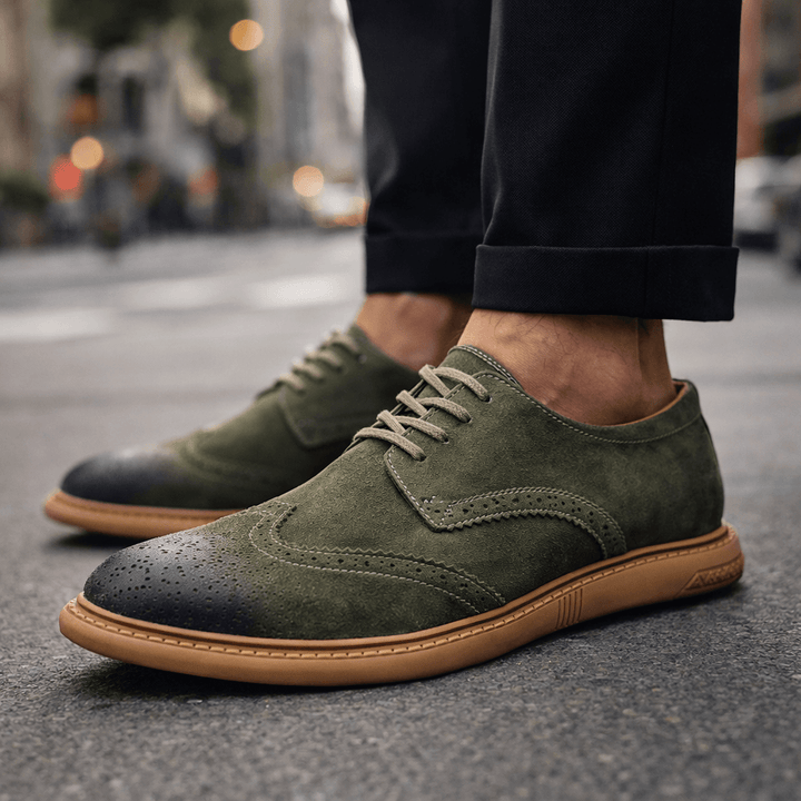 Men's Brogue Lace-Up Shoes