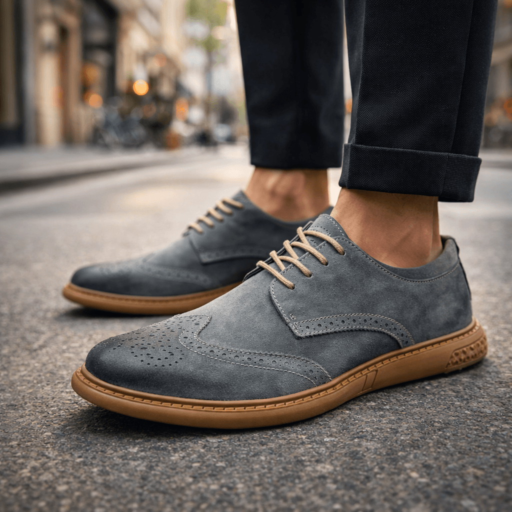 Men's Brogue Lace-Up Shoes