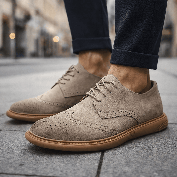 Men's Brogue Lace-Up Shoes