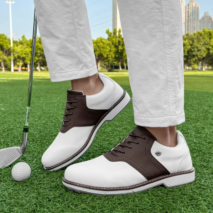 Men's Brogue-Style Golf Shoes