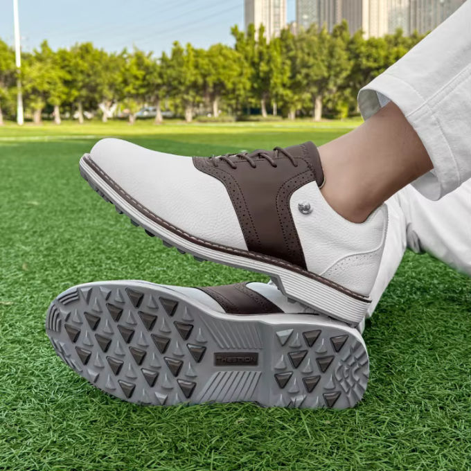 Men's Brogue-Style Golf Shoes