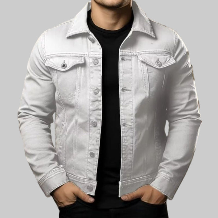 Men's Button-Down Jacket with Flap Pockets