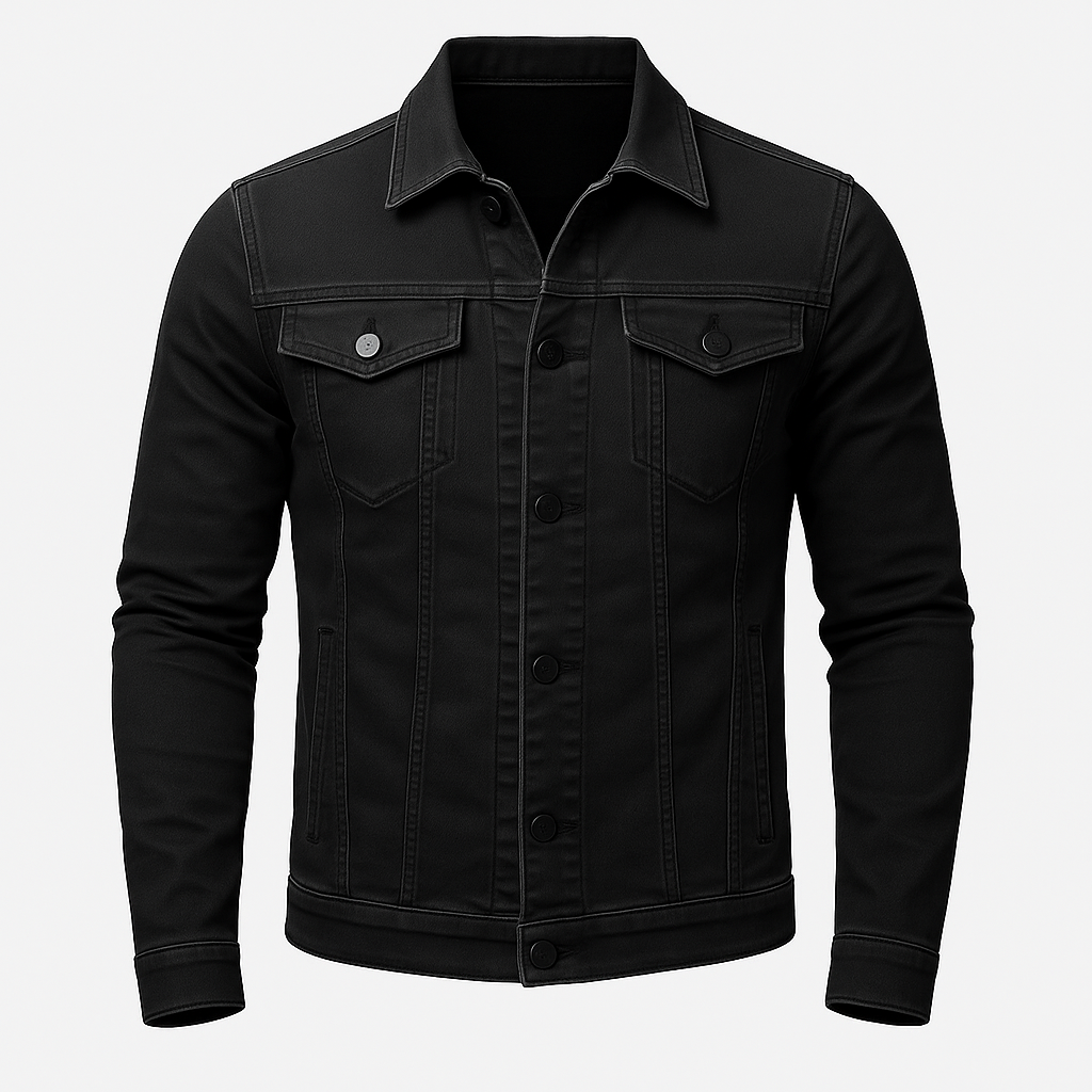 Men's Button-Down Jacket with Flap Pockets