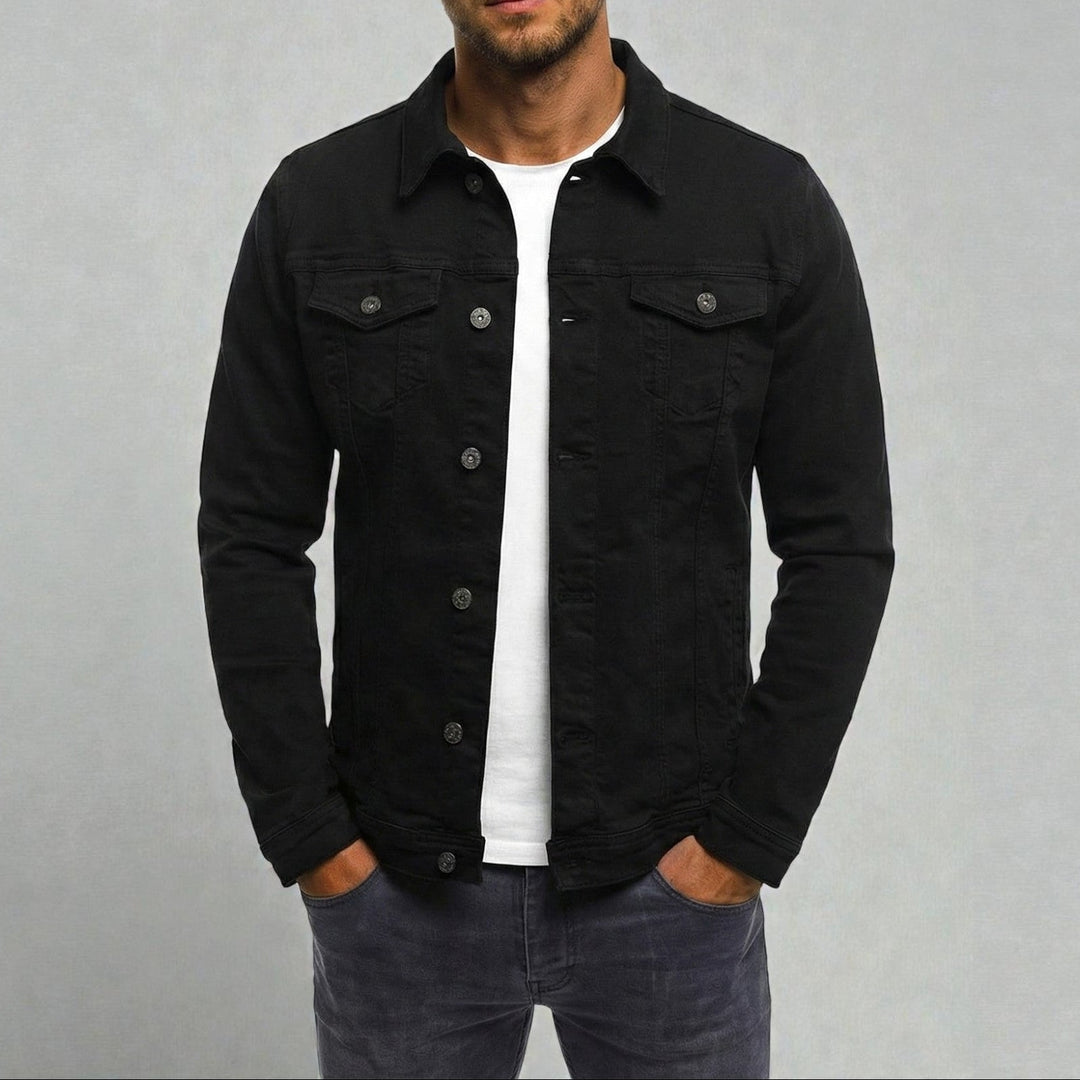 Men's Button-Down Jacket with Flap Pockets