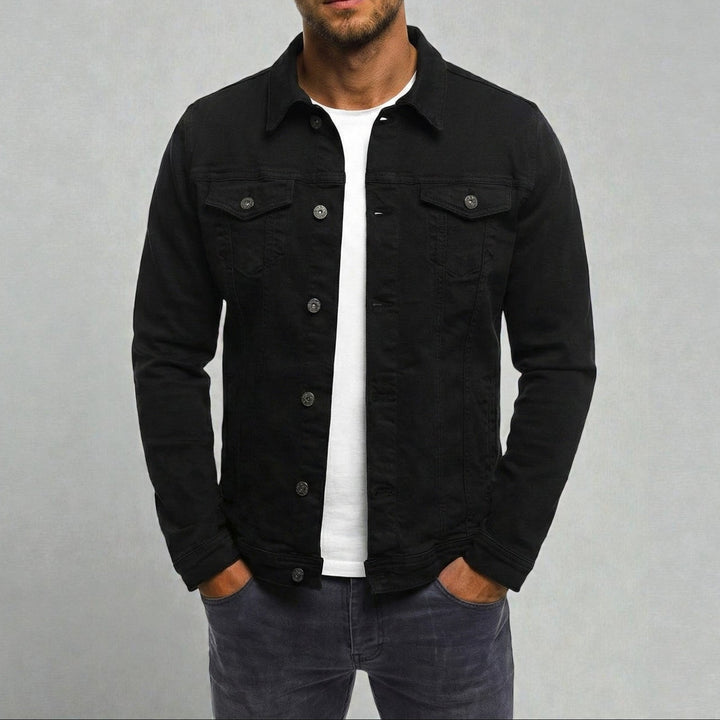 Men's Button-Down Jacket with Flap Pockets