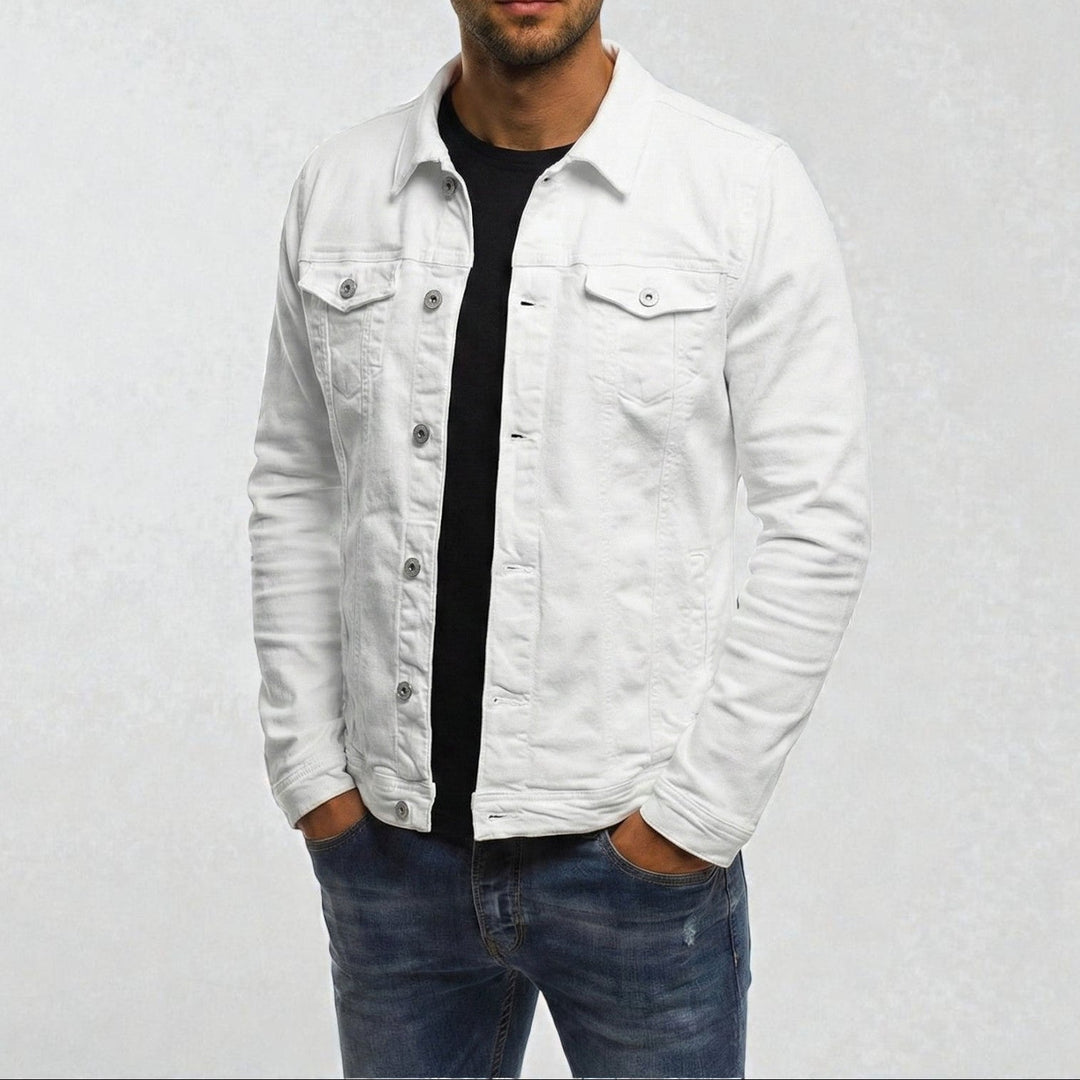 Men's Button-Down Jacket with Flap Pockets