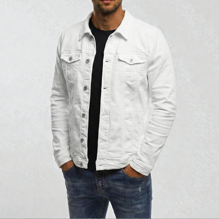 Men's Button-Down Jacket with Flap Pockets