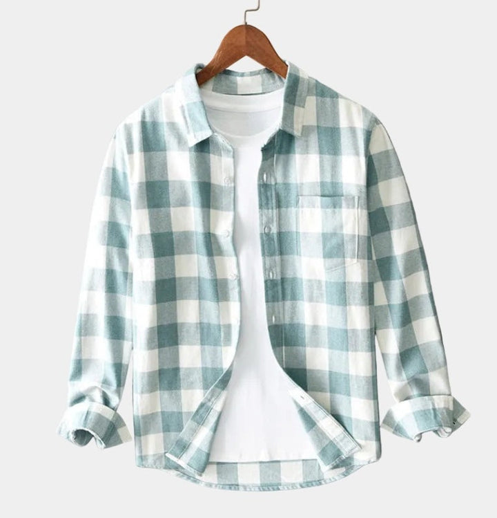 Men's Button-Down Plaid Shirt