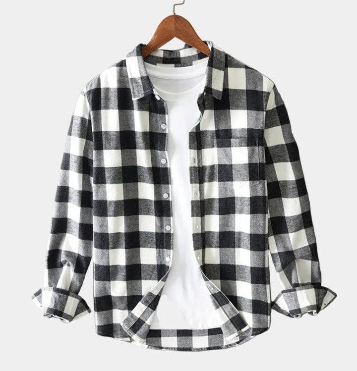 Men's Button-Down Plaid Shirt