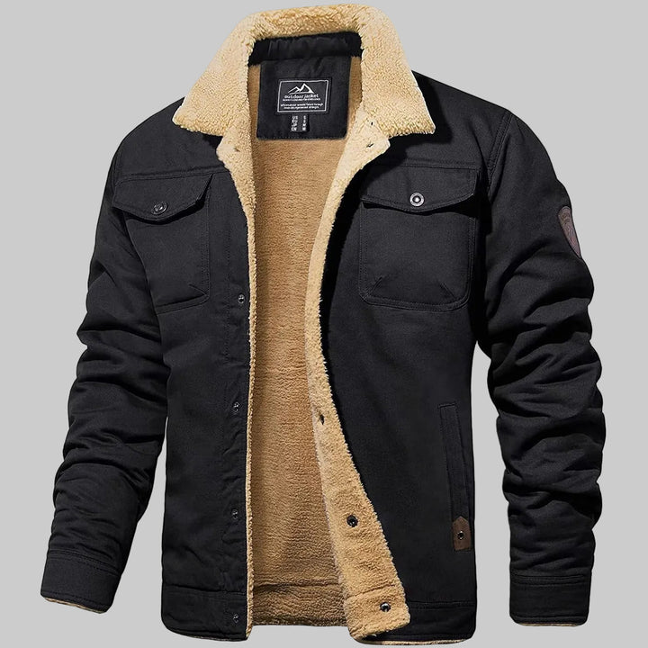 Men's Button-Front Bomber Jacket