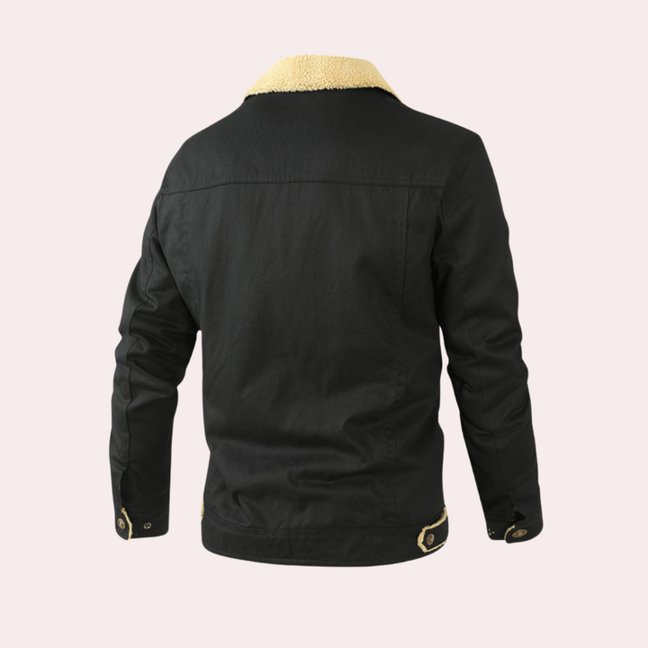 Men's Button-Front Bomber Jacket
