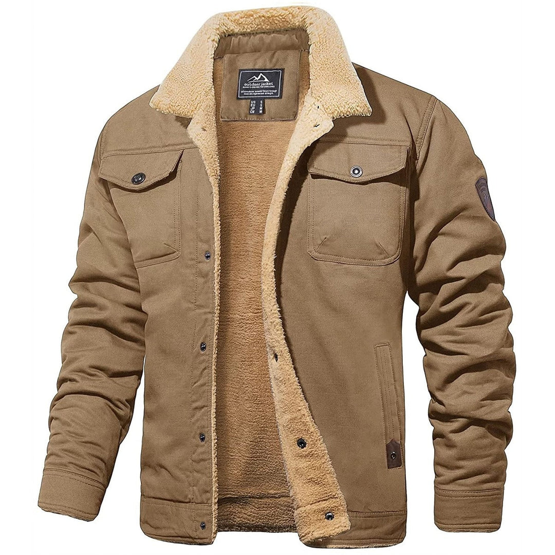 Men's Button-Front Bomber Jacket