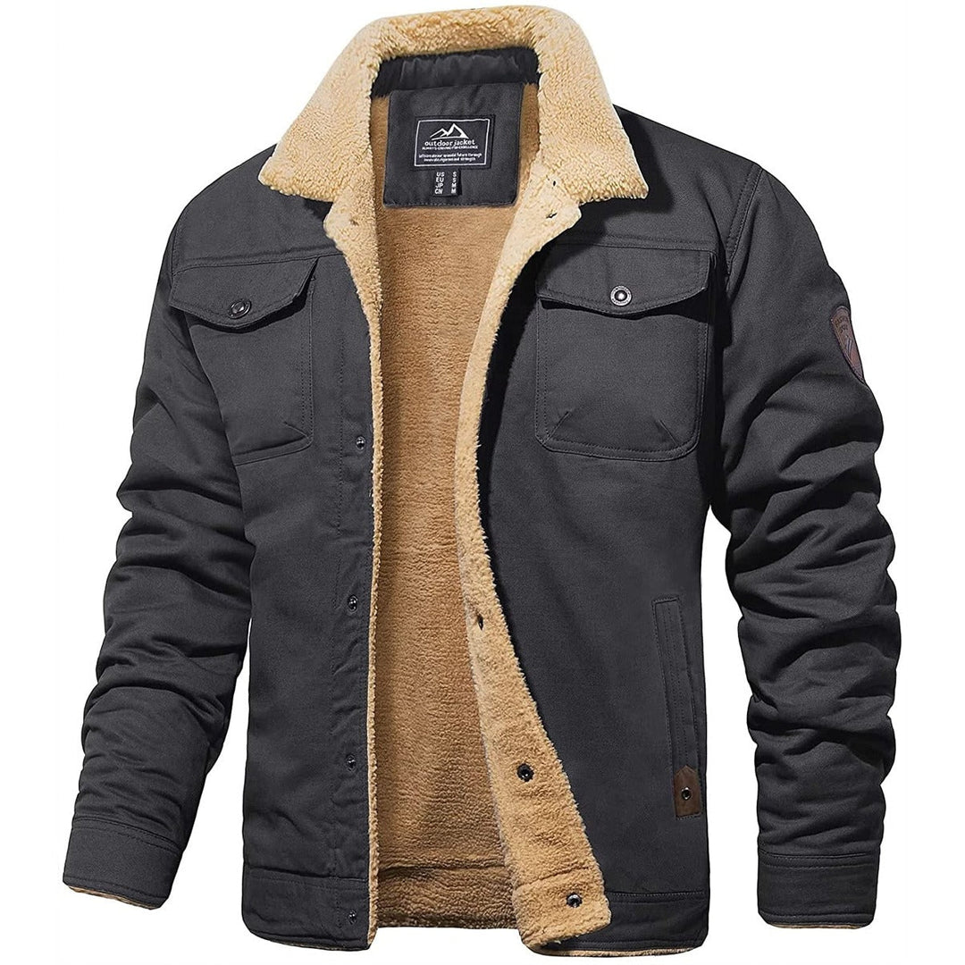 Men's Button-Front Bomber Jacket