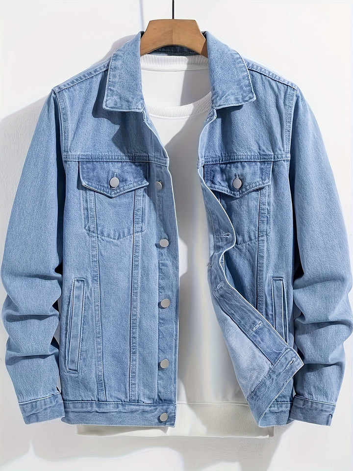 Men's Button-Front Denim Jacket