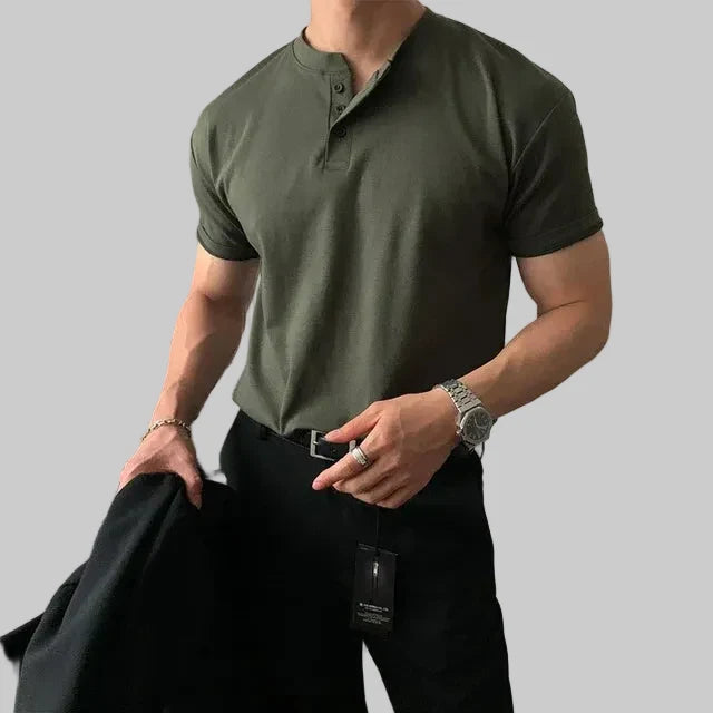 Men's Button Henley T-Shirt