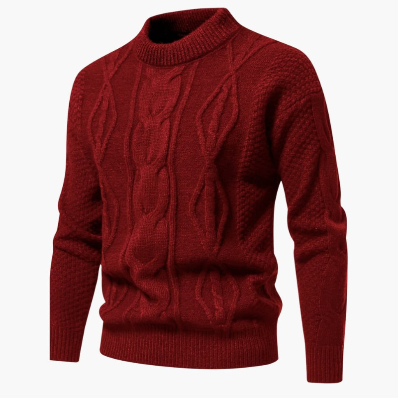 Men's Cable Knit Crewneck Sweater