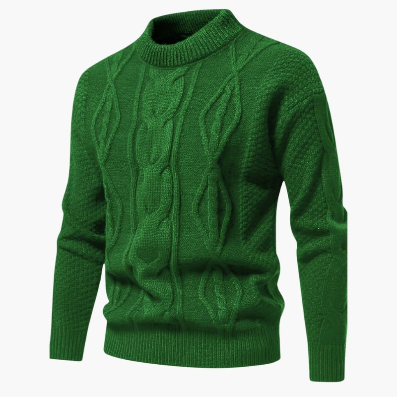 Men's Cable Knit Crewneck Sweater
