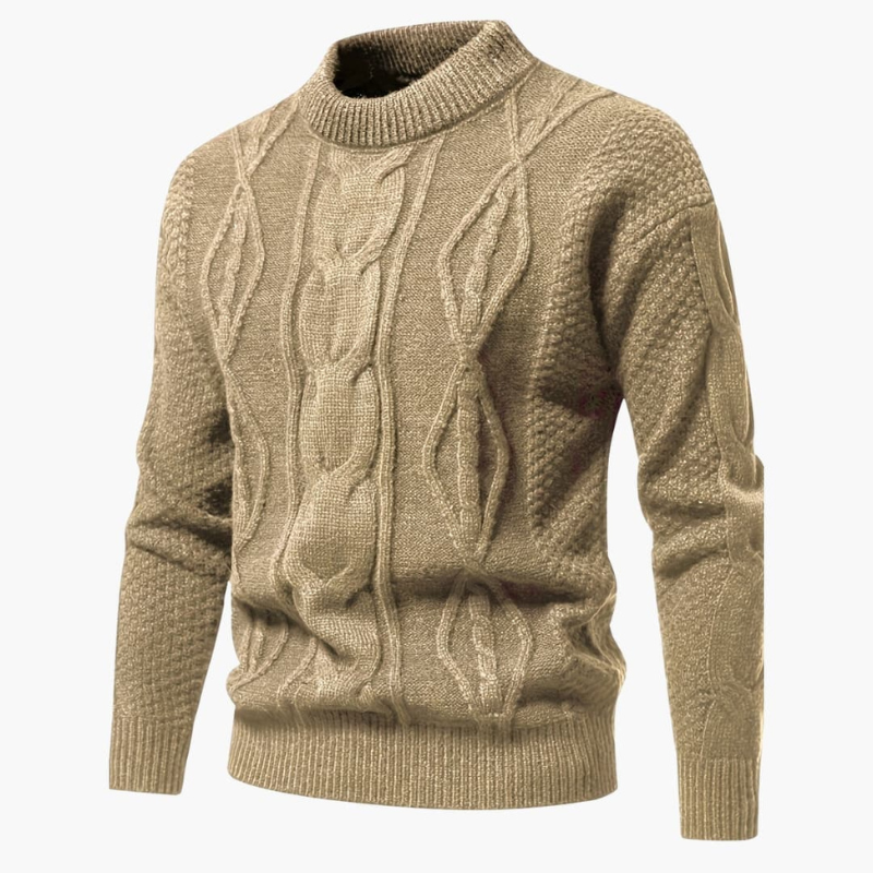 Men's Cable Knit Crewneck Sweater