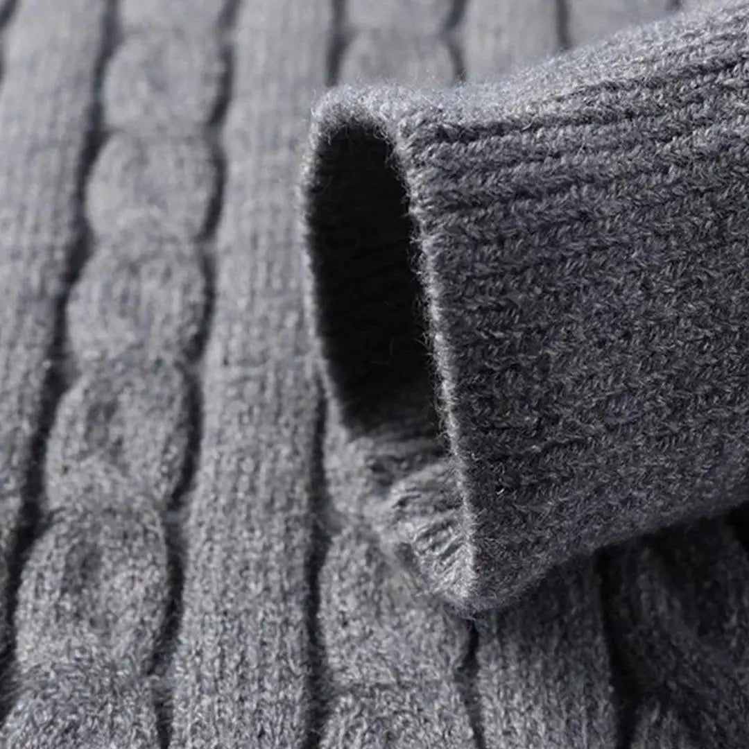 Men's Cable Knit Half-Zip Sweater