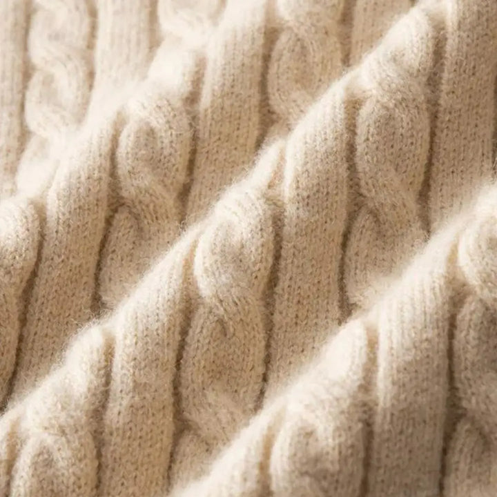 Men's Cable Knit Half-Zip Sweater