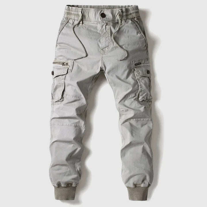 Men's Cargo Jogger Trousers With Cuffed Ankle Hems