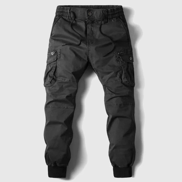 Men's Cargo Jogger Trousers With Cuffed Ankle Hems