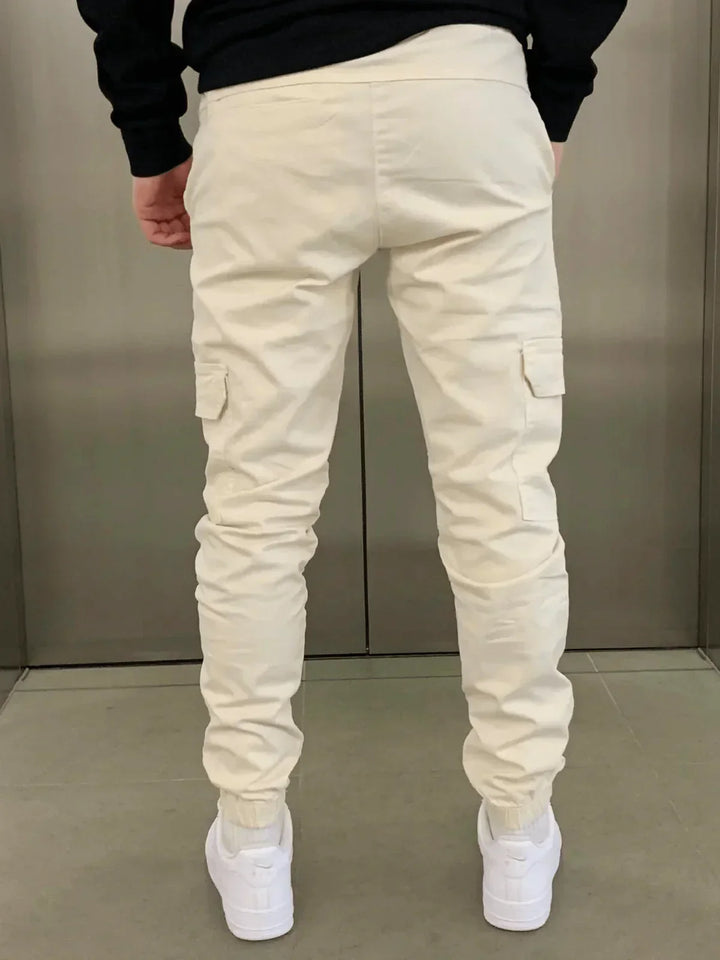 Men's Cargo Jogger Trousers with Elastic Waist