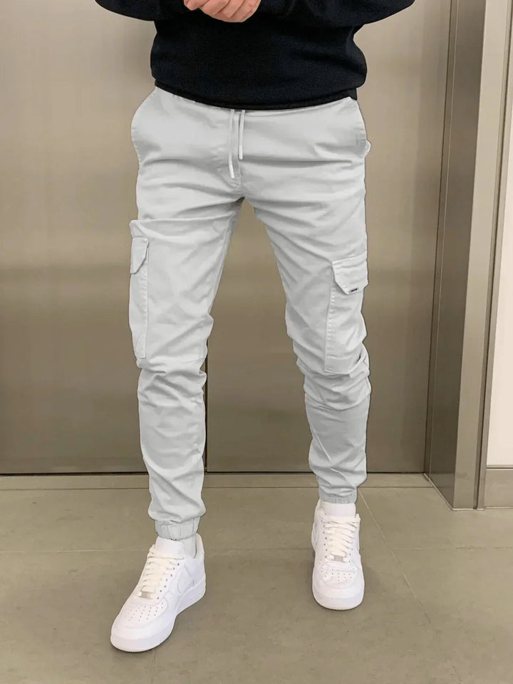 Men's Cargo Jogger Trousers with Elastic Waist