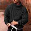 Men's Chunky Cable Knit Roll Neck Jumper