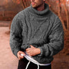 Men's Chunky Cable Knit Roll Neck Jumper