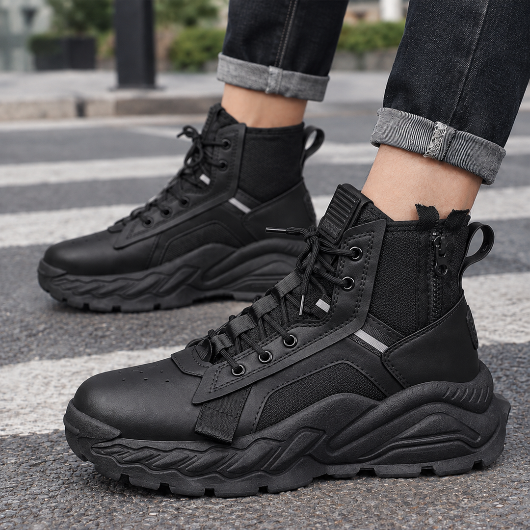 Men's Chunky Lace-Up Ankle Boots