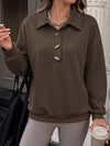 Women's Collared Half-Button Sweatshirt