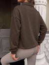 Women's Collared Half-Button Sweatshirt
