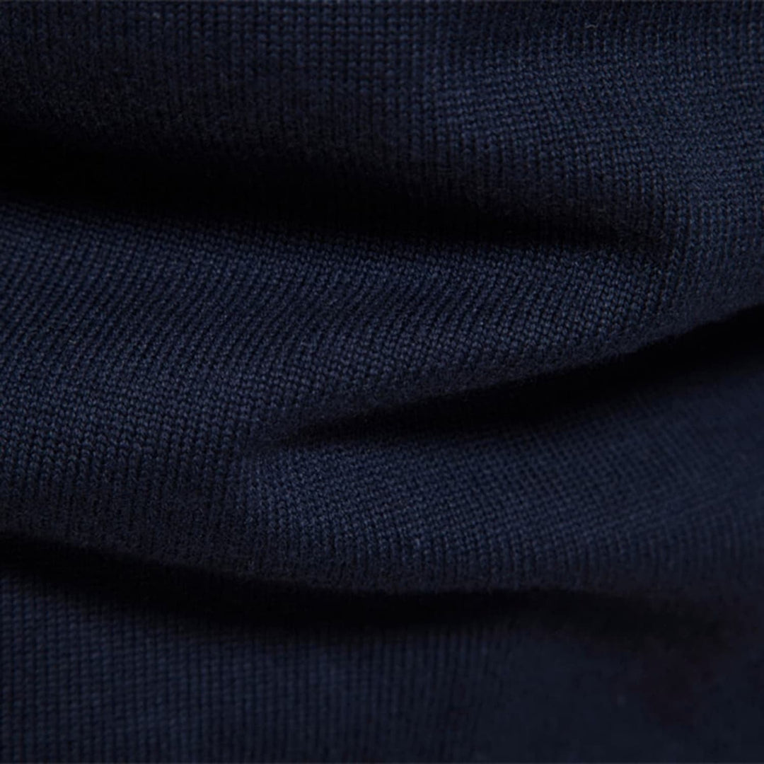 Men's Colour-Block Quarter-Zip Sweater