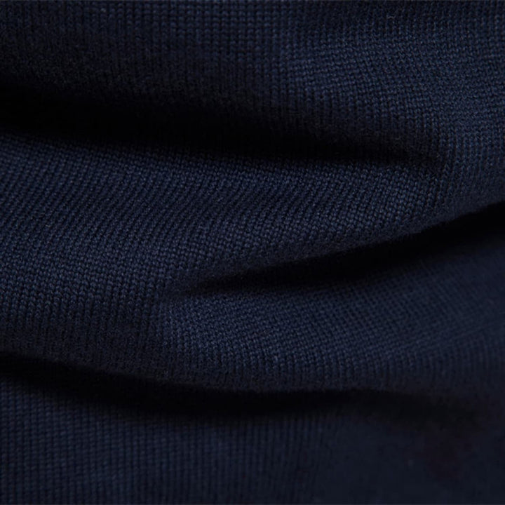 Men's Colour-Block Quarter-Zip Sweater