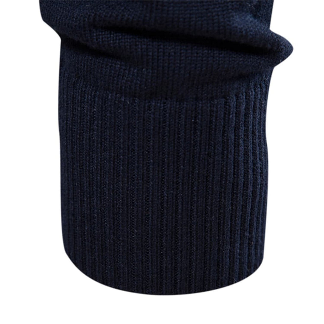 Men's Colour-Block Quarter-Zip Sweater