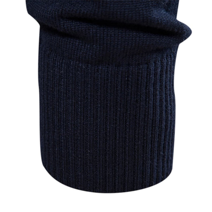 Men's Colour-Block Quarter-Zip Sweater