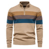 Men's Colour-Block Quarter-Zip Sweater
