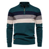 Men's Colour-Block Quarter-Zip Sweater