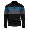Men's Colour-Block Quarter-Zip Sweater