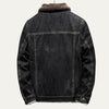 Men's Denim Trucker Jacket with Fleece Lining