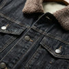 Men's Denim Trucker Jacket with Fleece Lining