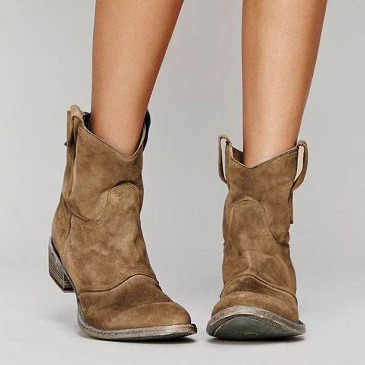Women's Distressed Western Ankle Boots